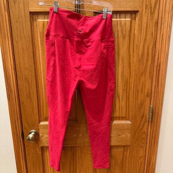 Spacedye Out Of Pocket High Waisted Midi Legging, Current Red Heather, XL - Picture 2 of 5